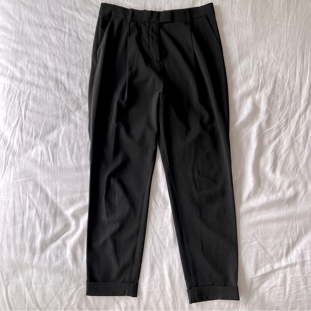 COS Black Cuffed Trousers
